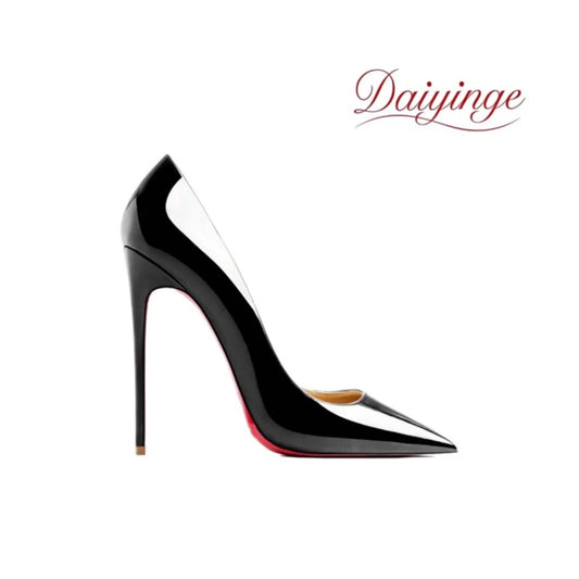 PointeChic — Escarpins Stiletto Cuir Verni Talon Haut Femme