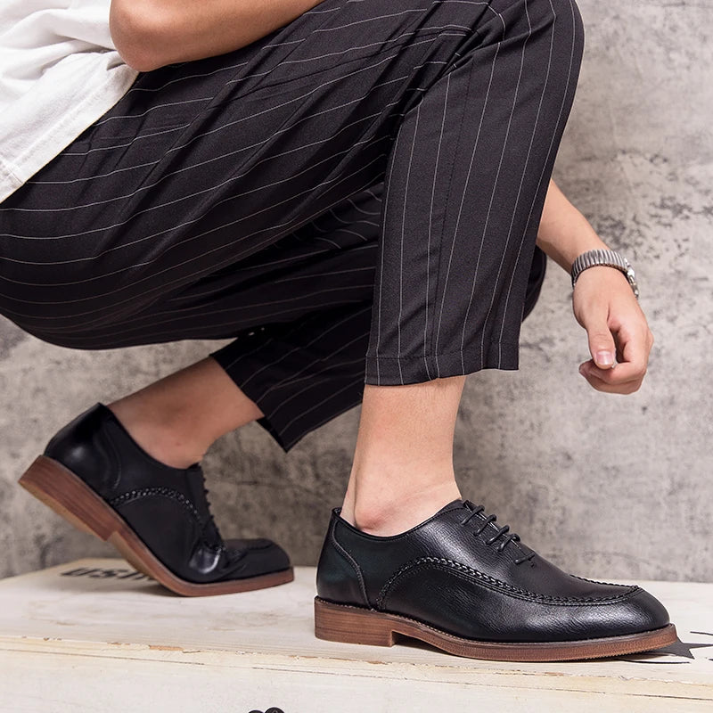 LeatherStep Élite — Chaussures en Cuir Véritable pour Homme