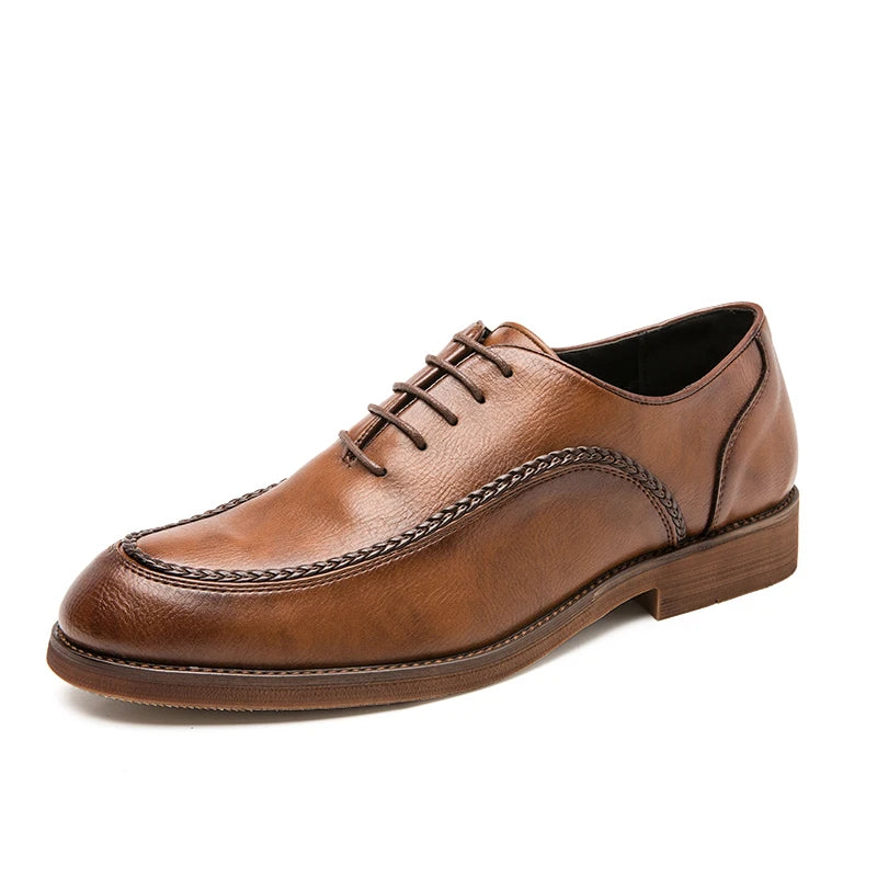 LeatherStep Élite — Chaussures en Cuir Véritable pour Homme