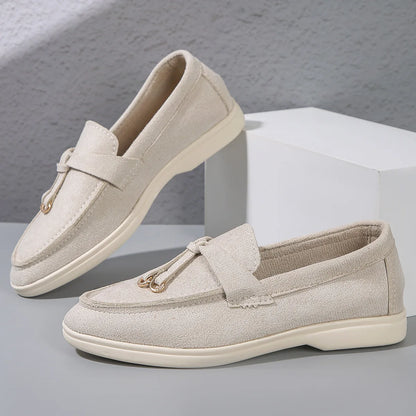 VelvetStep Femme — Mocassins Slip-On Velours Toutes Saisons