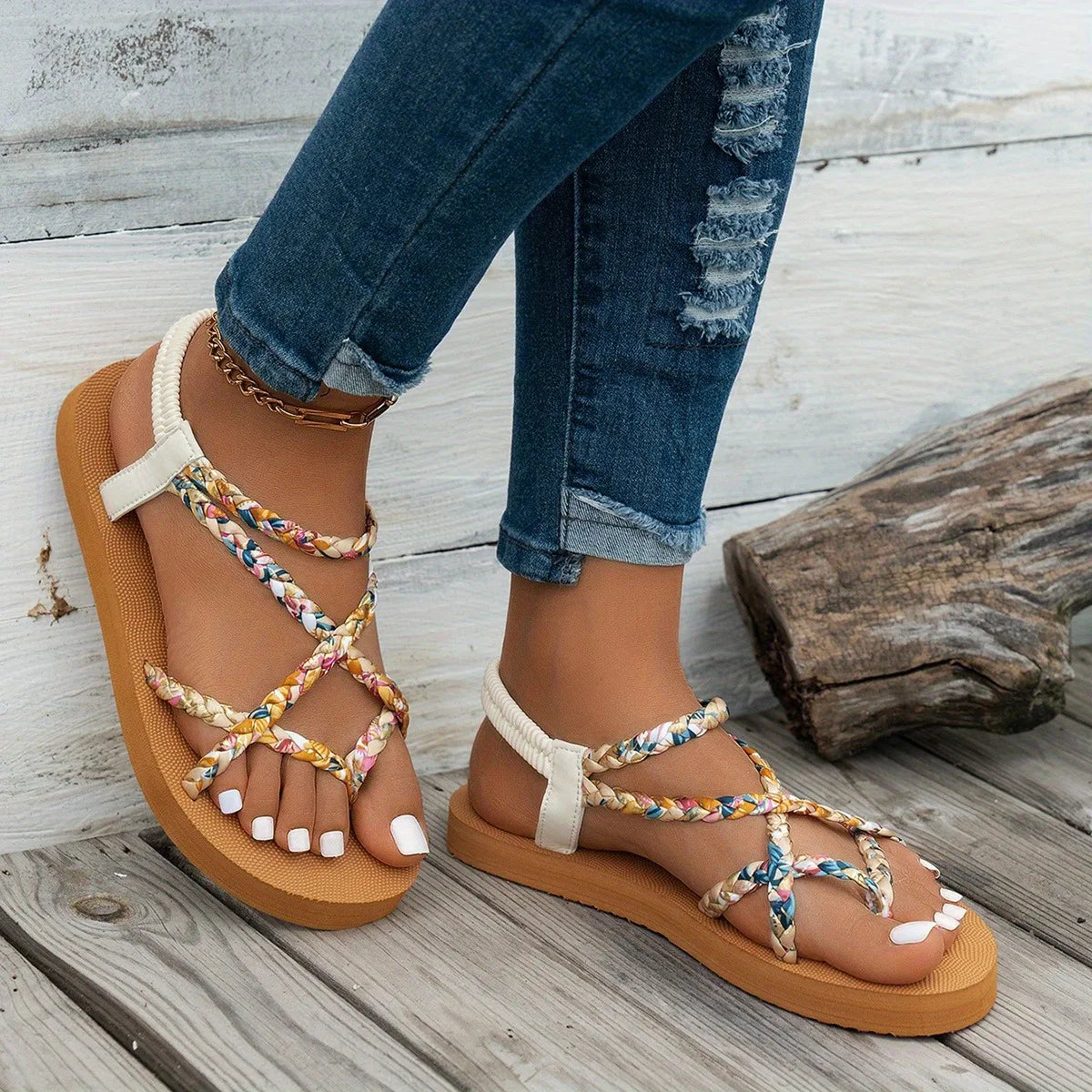 Luméa™ – Sandales Légères Bout Rond pour Femme