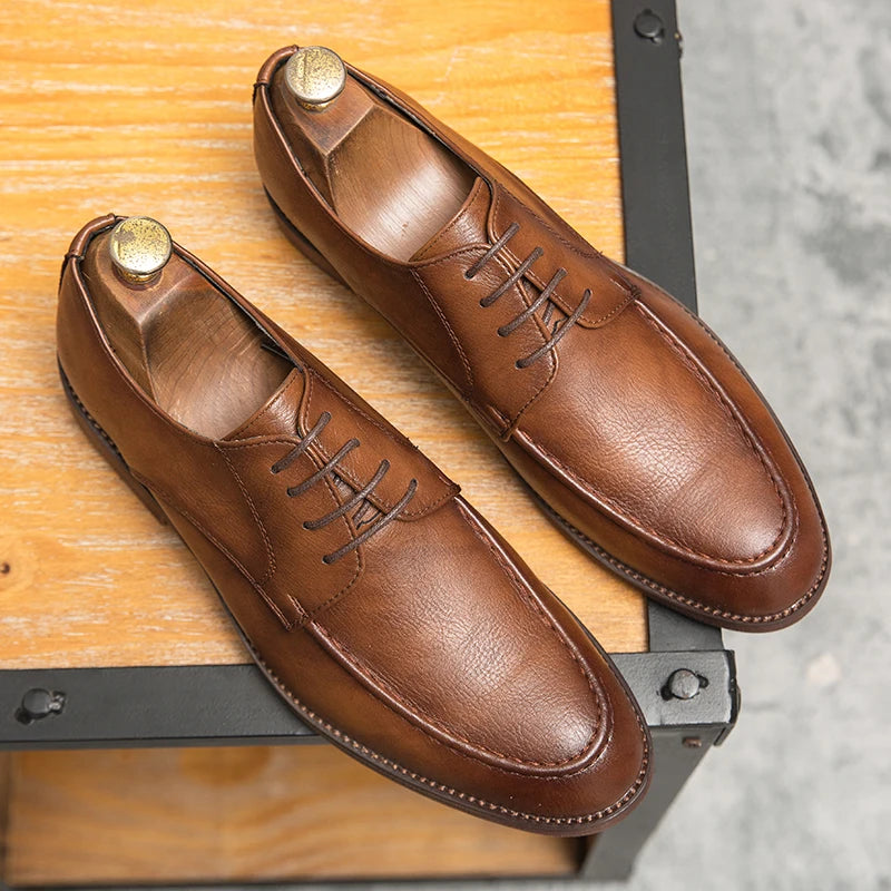 LeatherStep Élite — Chaussures en Cuir Véritable pour Homme