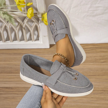 VelvetStep Femme — Mocassins Slip-On Velours Toutes Saisons