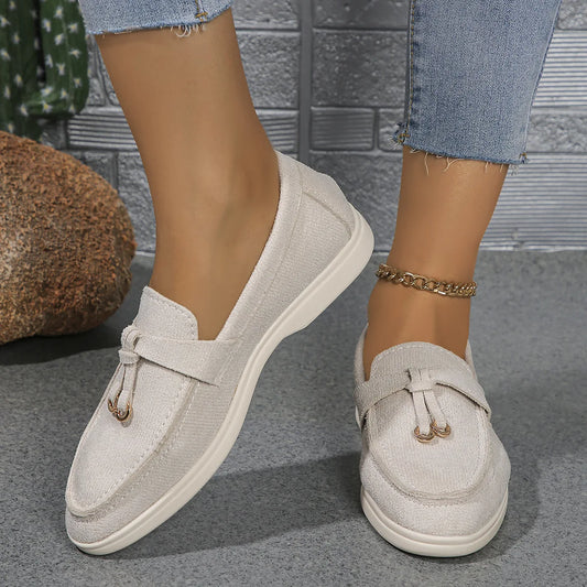 VelvetStep Femme — Mocassins Slip-On Velours Toutes Saisons