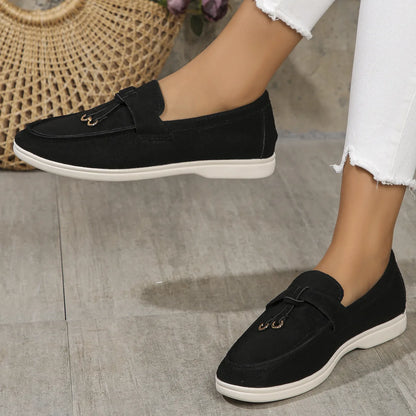 VelvetStep Femme — Mocassins Slip-On Velours Toutes Saisons