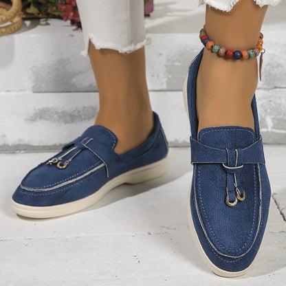 VelvetStep Femme — Mocassins Slip-On Velours Toutes Saisons