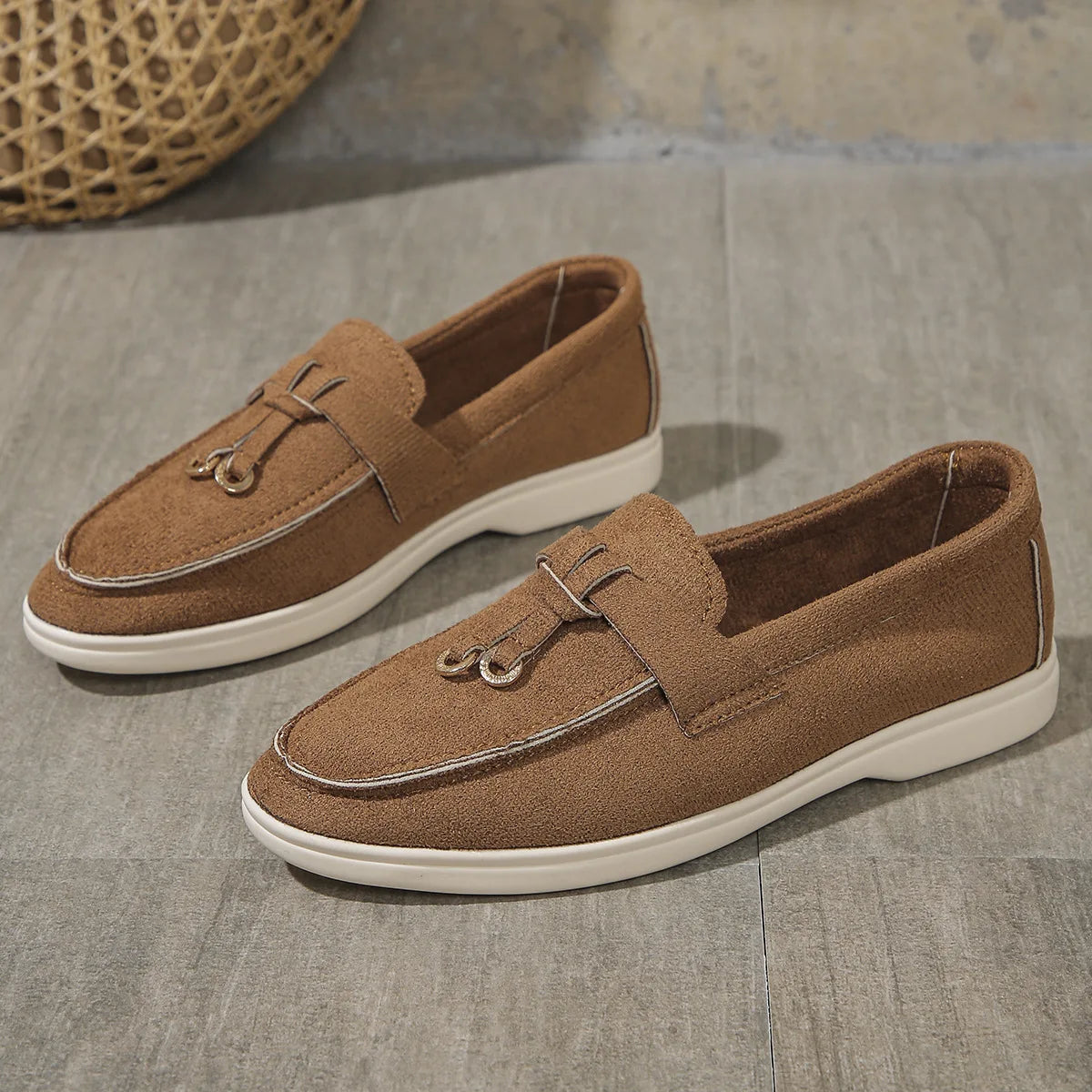 VelvetStep Femme — Mocassins Slip-On Velours Toutes Saisons