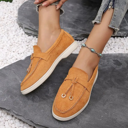 VelvetStep Femme — Mocassins Slip-On Velours Toutes Saisons