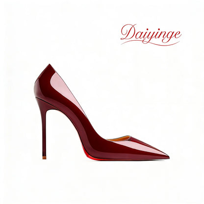 PointeChic — Escarpins Stiletto Cuir Verni Talon Haut Femme