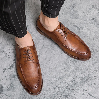 LeatherStep Élite — Chaussures en Cuir Véritable pour Homme