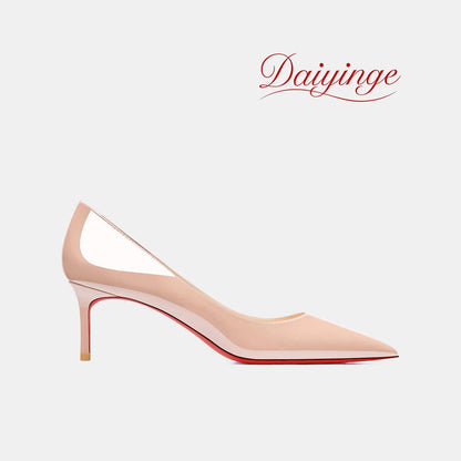 PointeChic — Escarpins Stiletto Cuir Verni Talon Haut Femme