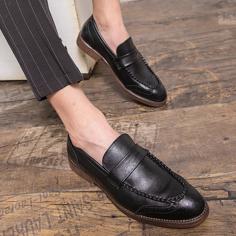 LeatherStep Élite — Chaussures en Cuir Véritable pour Homme