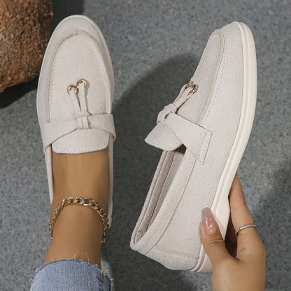 VelvetStep Femme — Mocassins Slip-On Velours Toutes Saisons