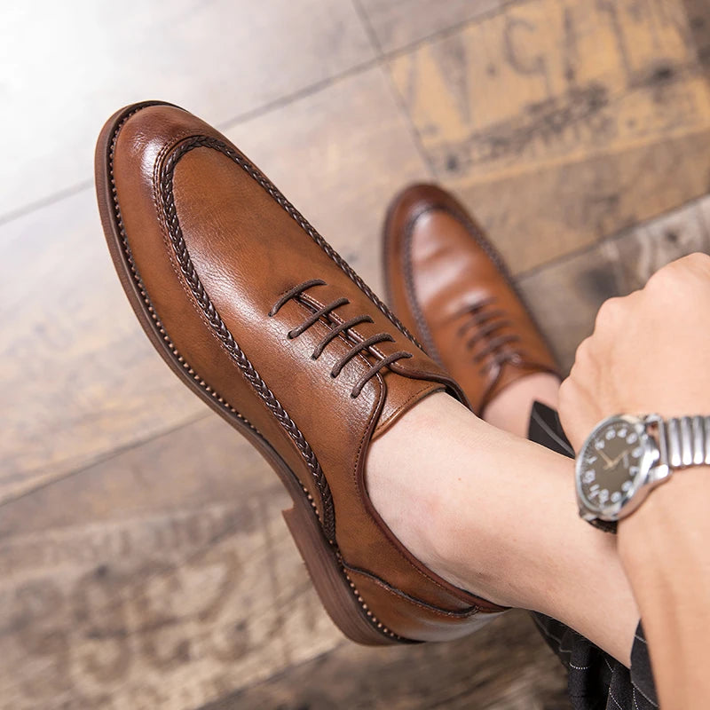 LeatherStep Élite — Chaussures en Cuir Véritable pour Homme