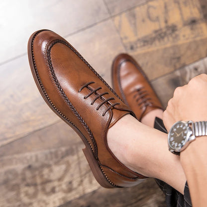 LeatherStep Élite — Chaussures en Cuir Véritable pour Homme