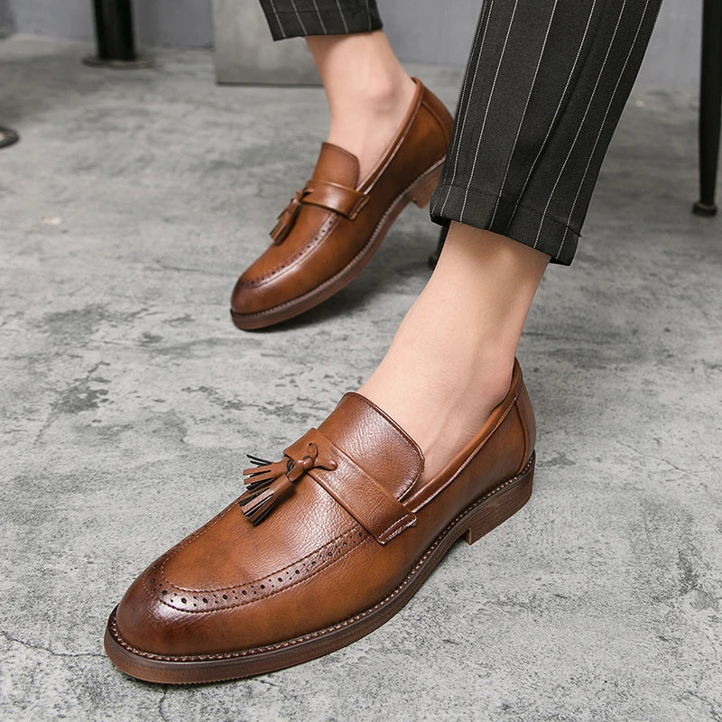 LeatherStep Élite — Chaussures en Cuir Véritable pour Homme