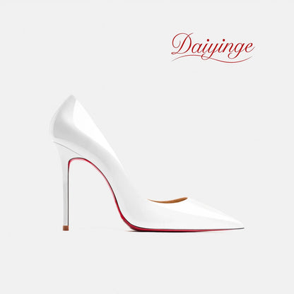 PointeChic — Escarpins Stiletto Cuir Verni Talon Haut Femme