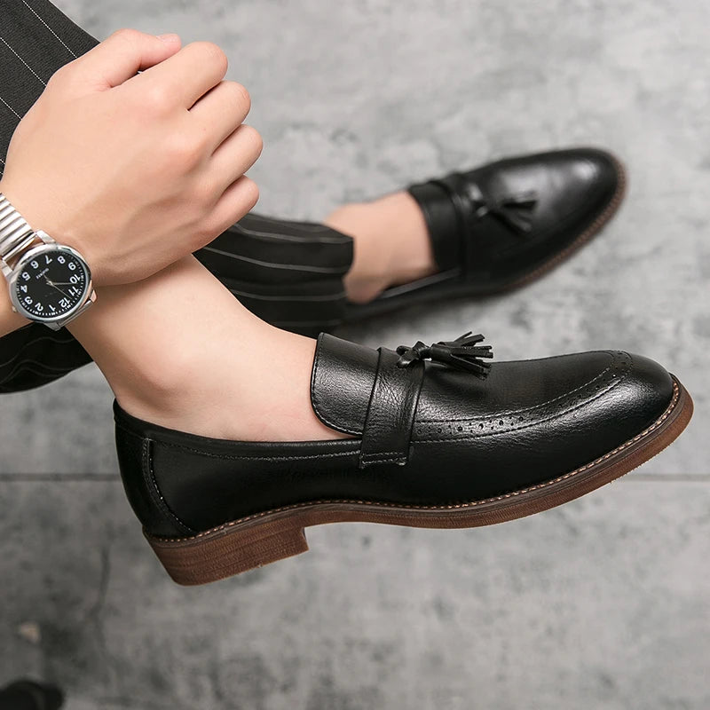 LeatherStep Élite — Chaussures en Cuir Véritable pour Homme