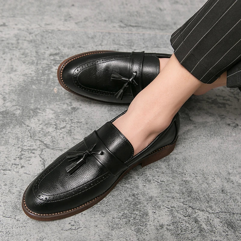 LeatherStep Élite — Chaussures en Cuir Véritable pour Homme