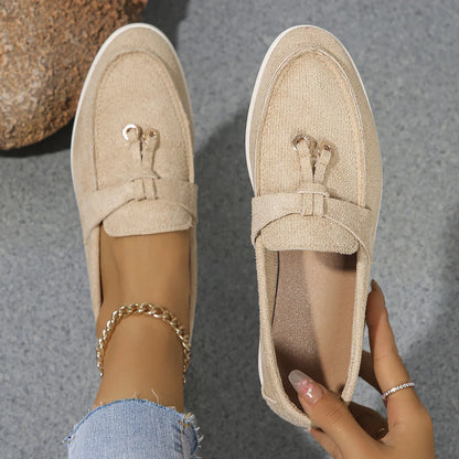 VelvetStep Femme — Mocassins Slip-On Velours Toutes Saisons