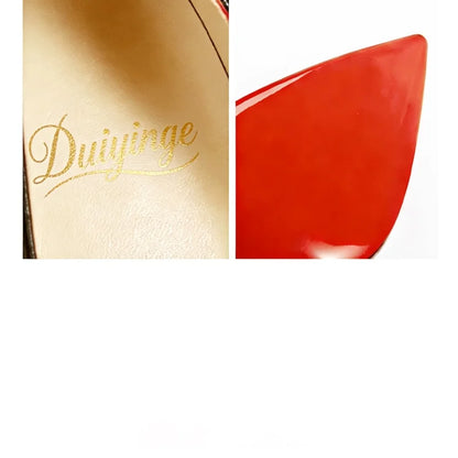 PointeChic — Escarpins Stiletto Cuir Verni Talon Haut Femme