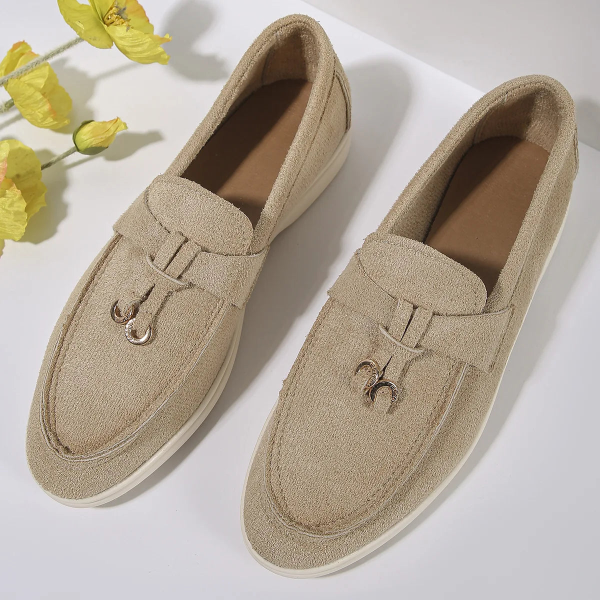 VelvetStep Femme — Mocassins Slip-On Velours Toutes Saisons