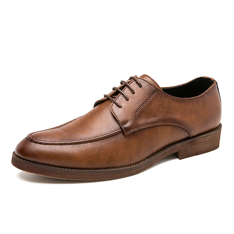 LeatherStep Élite — Chaussures en Cuir Véritable pour Homme