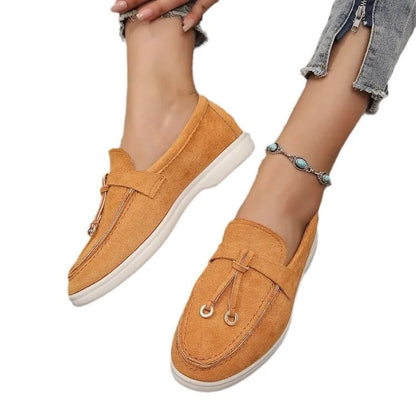 VelvetStep Femme — Mocassins Slip-On Velours Toutes Saisons