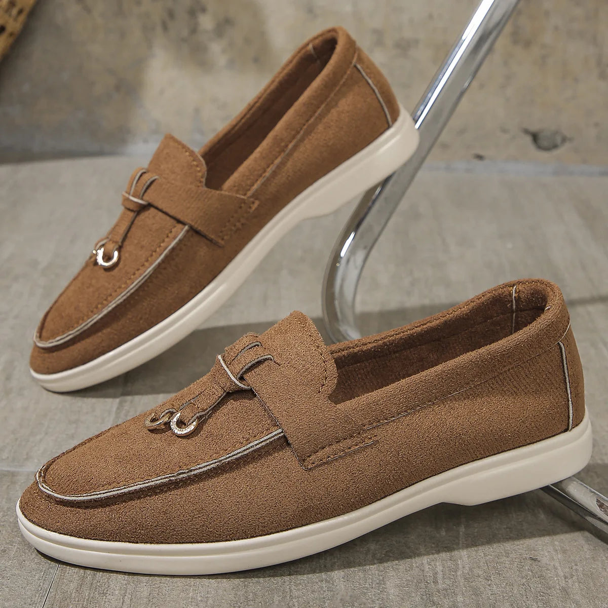 VelvetStep Femme — Mocassins Slip-On Velours Toutes Saisons