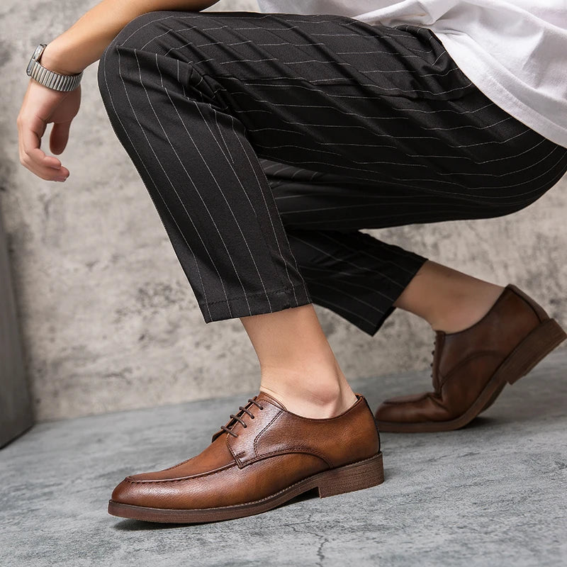 LeatherStep Élite — Chaussures en Cuir Véritable pour Homme