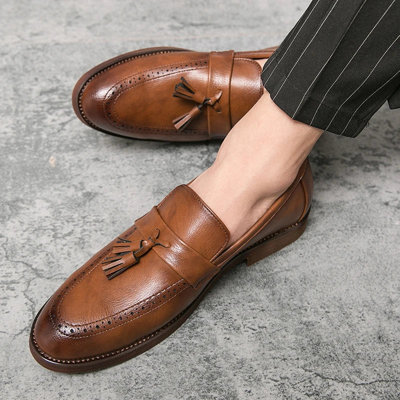 LeatherStep Élite — Chaussures en Cuir Véritable pour Homme