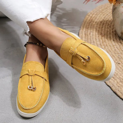 VelvetStep Femme — Mocassins Slip-On Velours Toutes Saisons