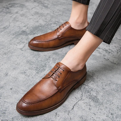 LeatherStep Élite — Chaussures en Cuir Véritable pour Homme