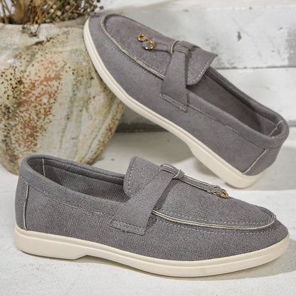 VelvetStep Femme — Mocassins Slip-On Velours Toutes Saisons