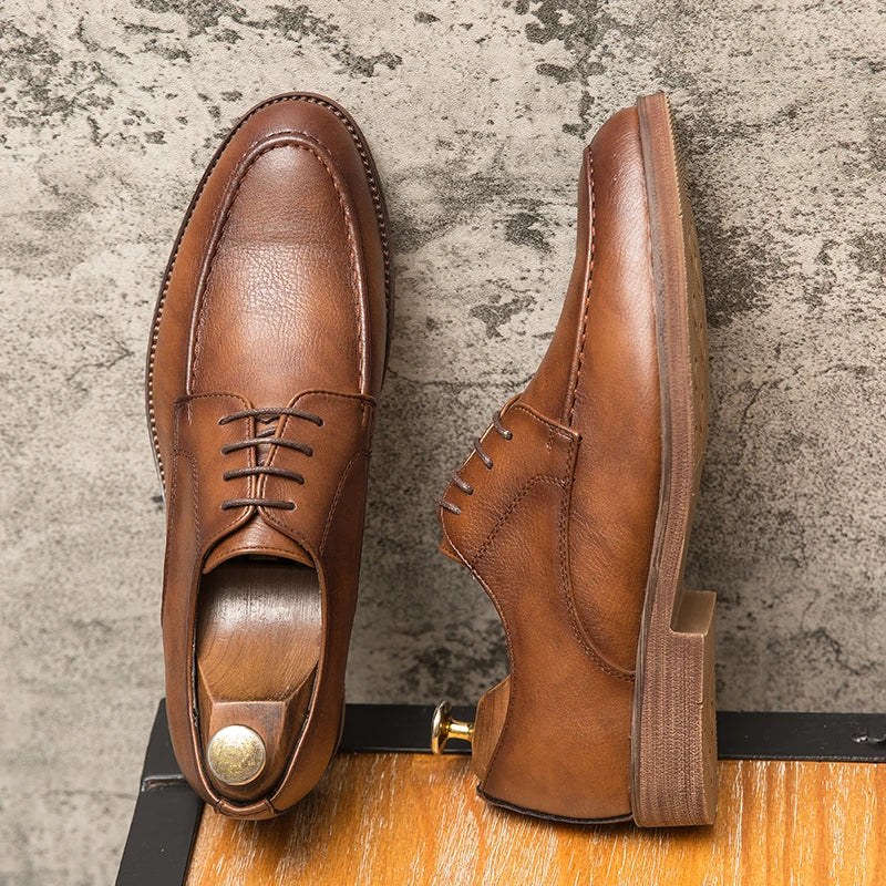 LeatherStep Élite — Chaussures en Cuir Véritable pour Homme