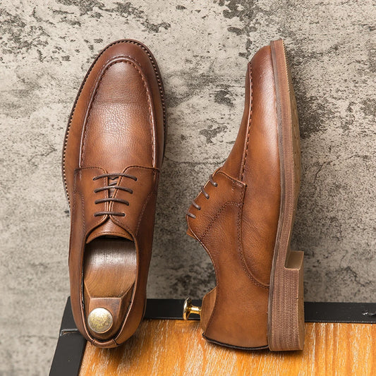 LeatherStep Élite — Chaussures en Cuir Véritable pour Homme