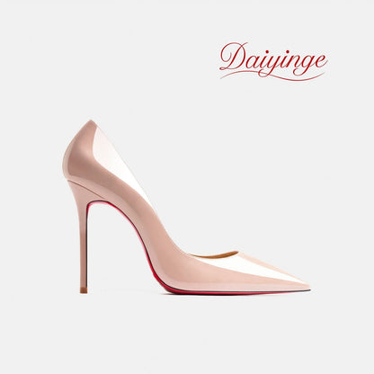 PointeChic — Escarpins Stiletto Cuir Verni Talon Haut Femme