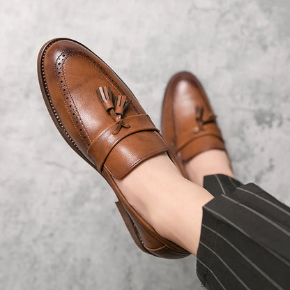 LeatherStep Élite — Chaussures en Cuir Véritable pour Homme
