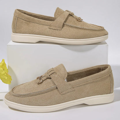 VelvetStep Femme — Mocassins Slip-On Velours Toutes Saisons