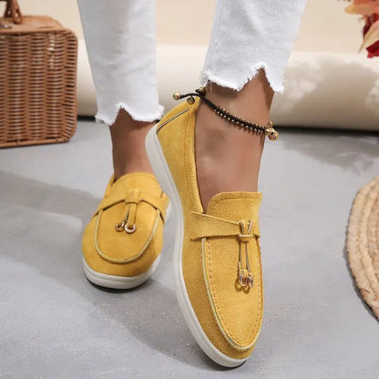VelvetStep Femme — Mocassins Slip-On Velours Toutes Saisons