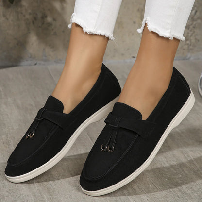VelvetStep Femme — Mocassins Slip-On Velours Toutes Saisons
