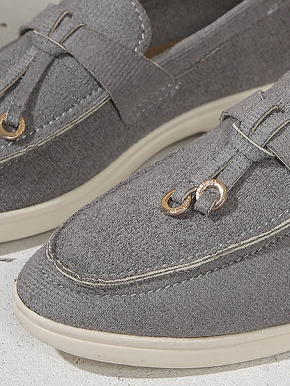 VelvetStep Femme — Mocassins Slip-On Velours Toutes Saisons
